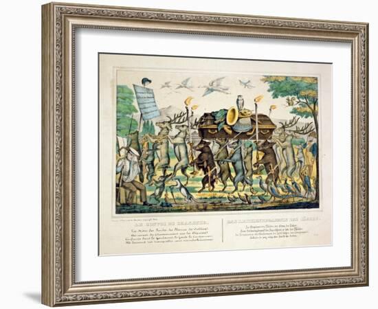 The Hunter's Procession, C.1850-French School-Framed Giclee Print