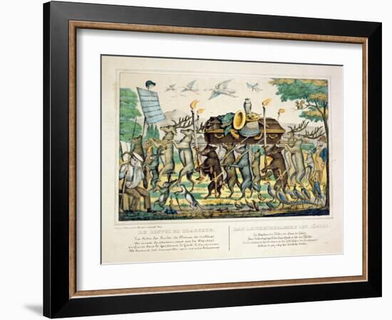 The Hunter's Procession, C.1850-French School-Framed Giclee Print