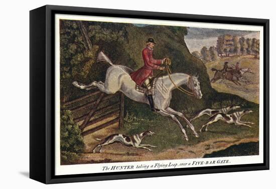 'The HUNTER taking a Flying Leap, over a Five-Bar Gate', c1740, (1922)-James Seymour-Framed Premier Image Canvas