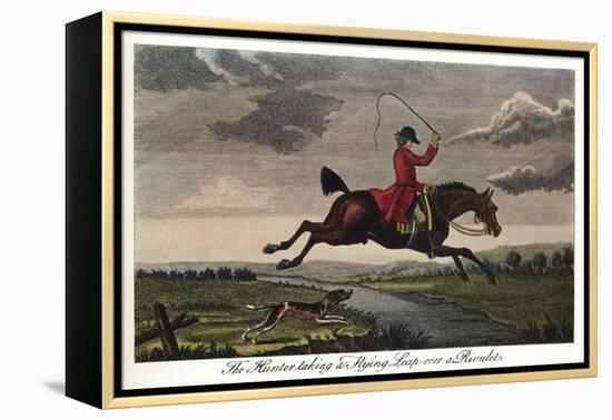 'The Hunter Taking A Flying Leap Over A Rivulet', c1740, (1922)-James Seymour-Framed Premier Image Canvas