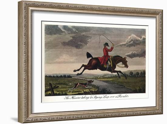 'The Hunter Taking A Flying Leap Over A Rivulet', c1740, (1922)-James Seymour-Framed Giclee Print