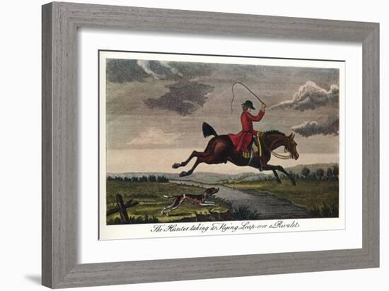 'The Hunter Taking A Flying Leap Over A Rivulet', c1740, (1922)-James Seymour-Framed Giclee Print