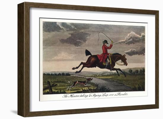 'The Hunter Taking A Flying Leap Over A Rivulet', c1740, (1922)-James Seymour-Framed Giclee Print