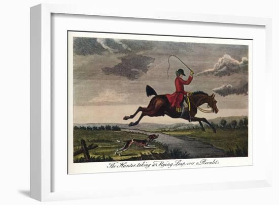 'The Hunter Taking A Flying Leap Over A Rivulet', c1740, (1922)-James Seymour-Framed Giclee Print