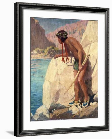 The Hunter-Eanger Irving Couse-Framed Giclee Print