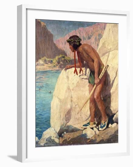 The Hunter-Eanger Irving Couse-Framed Giclee Print