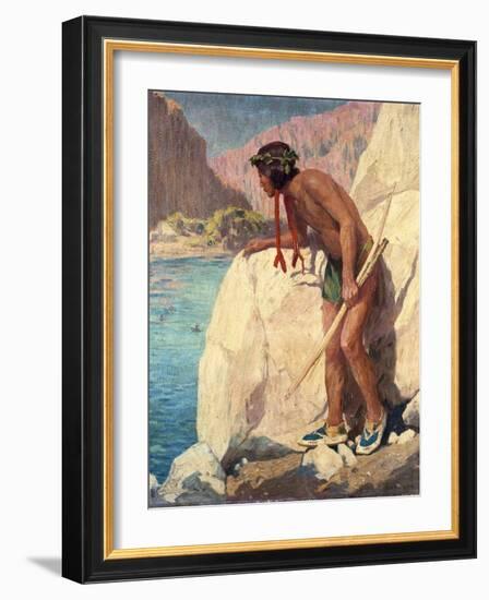 The Hunter-Eanger Irving Couse-Framed Giclee Print