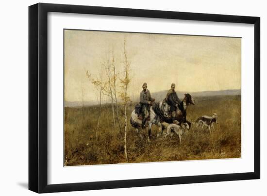 The Hunters, 1881-Franz Roubaud-Framed Giclee Print