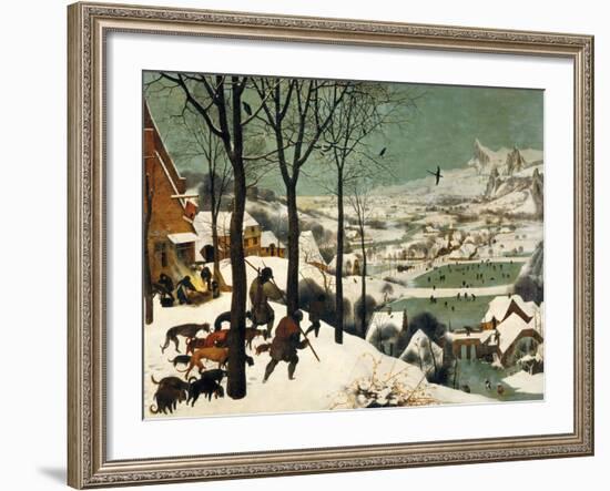 The Hunters in the Snow-Pieter Bruegel the Elder-Framed Giclee Print