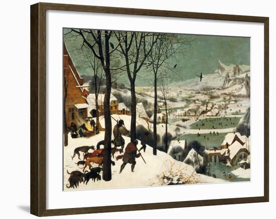 The Hunters in the Snow-Pieter Bruegel the Elder-Framed Giclee Print