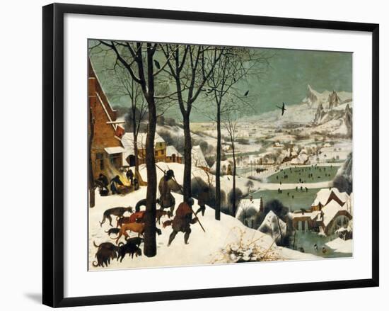 The Hunters in the Snow-Pieter Bruegel the Elder-Framed Giclee Print