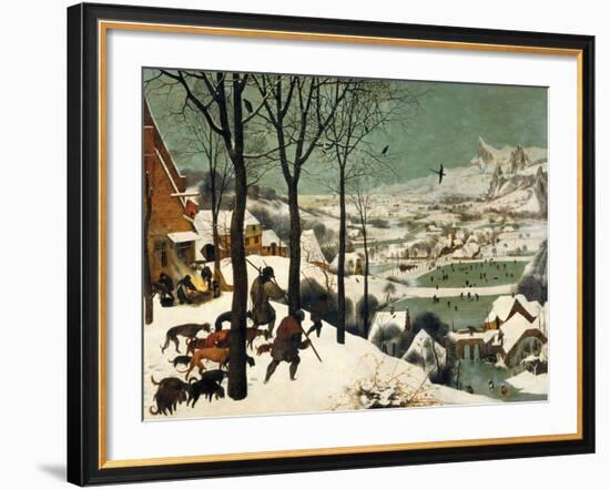 The Hunters in the Snow-Pieter Bruegel the Elder-Framed Giclee Print