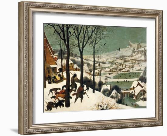 The Hunters in the Snow-Pieter Bruegel the Elder-Framed Giclee Print