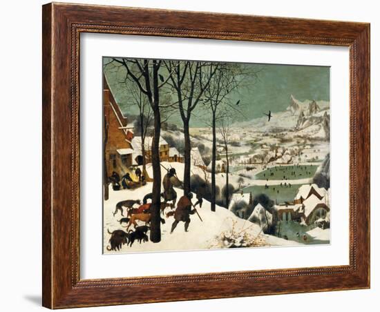 The Hunters in the Snow-Pieter Bruegel the Elder-Framed Giclee Print