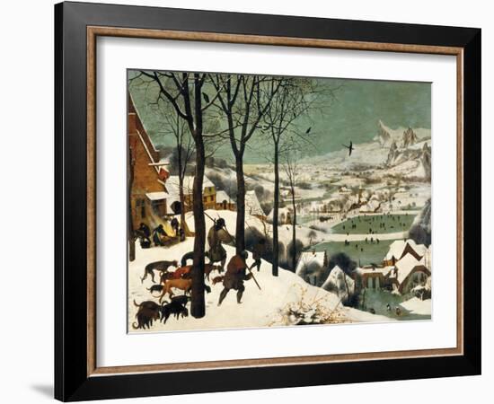 The Hunters in the Snow-Pieter Bruegel the Elder-Framed Giclee Print