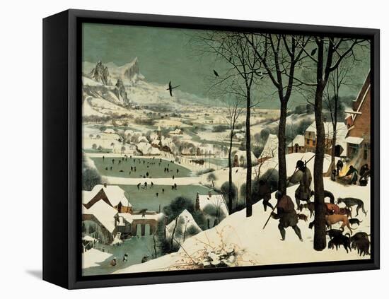 The Hunters in the Snow-Pieter Bruegel the Elder-Framed Premier Image Canvas