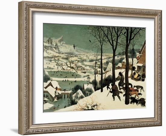 The Hunters in the Snow-Pieter Bruegel the Elder-Framed Giclee Print