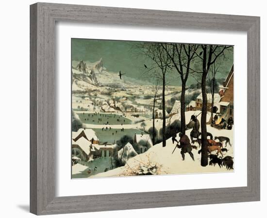 The Hunters in the Snow-Pieter Bruegel the Elder-Framed Giclee Print