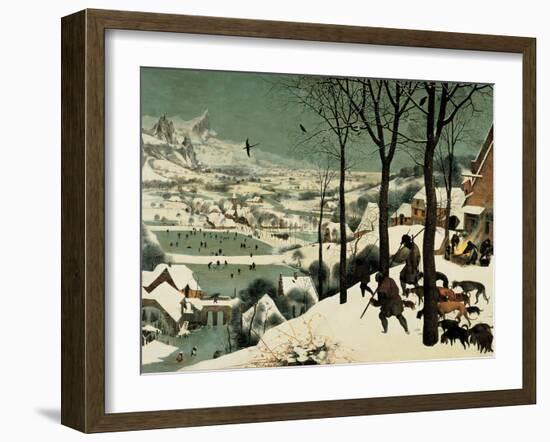 The Hunters in the Snow-Pieter Bruegel the Elder-Framed Giclee Print