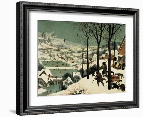 The Hunters in the Snow-Pieter Bruegel the Elder-Framed Giclee Print