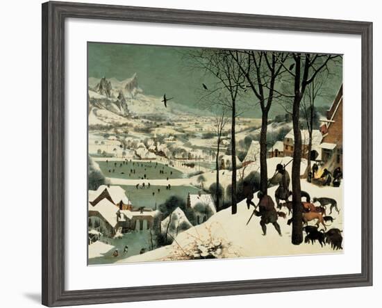 The Hunters in the Snow-Pieter Bruegel the Elder-Framed Giclee Print