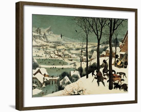 The Hunters in the Snow-Pieter Bruegel the Elder-Framed Giclee Print