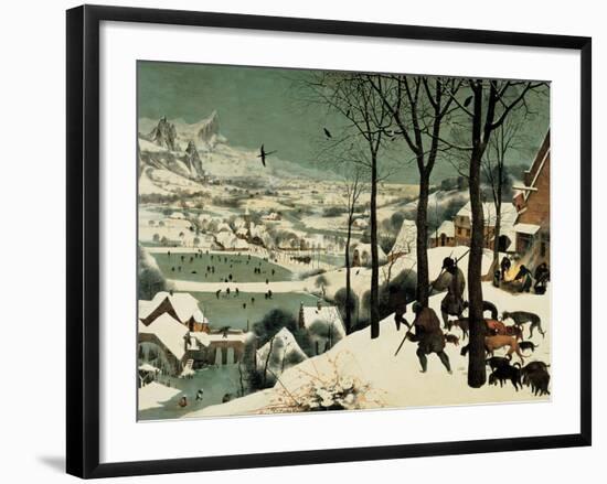 The Hunters in the Snow-Pieter Bruegel the Elder-Framed Giclee Print