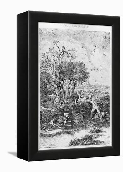 The Hunters Overtaken by Death, 1857-Rodolphe Bresdin-Framed Premier Image Canvas