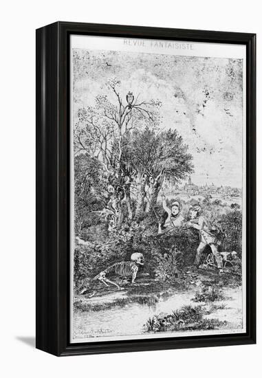 The Hunters Overtaken by Death, 1857-Rodolphe Bresdin-Framed Premier Image Canvas