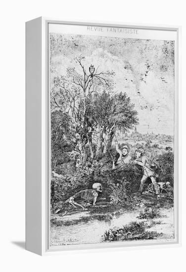 The Hunters Overtaken by Death, 1857-Rodolphe Bresdin-Framed Premier Image Canvas