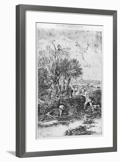 The Hunters Overtaken by Death, 1857-Rodolphe Bresdin-Framed Giclee Print
