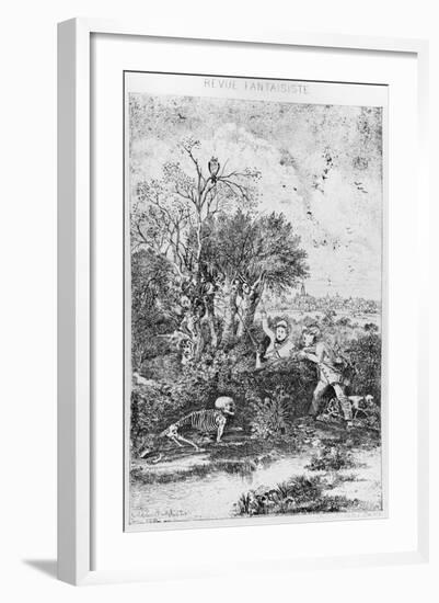 The Hunters Overtaken by Death, 1857-Rodolphe Bresdin-Framed Giclee Print