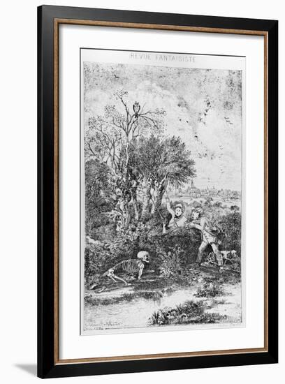 The Hunters Overtaken by Death, 1857-Rodolphe Bresdin-Framed Giclee Print