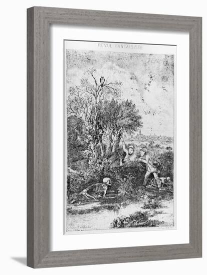 The Hunters Overtaken by Death, 1857-Rodolphe Bresdin-Framed Giclee Print