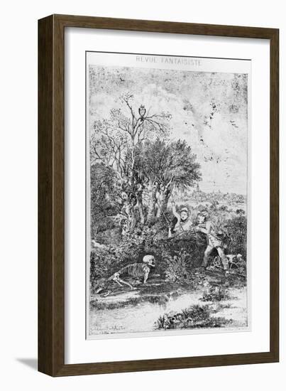 The Hunters Overtaken by Death, 1857-Rodolphe Bresdin-Framed Giclee Print