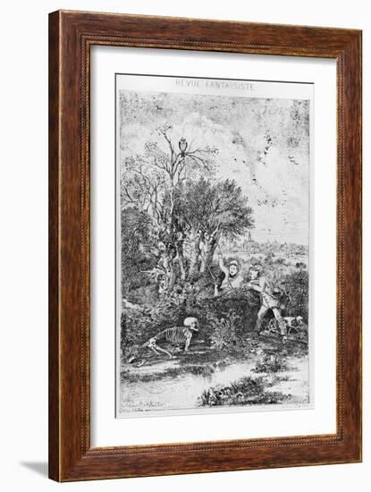 The Hunters Overtaken by Death, 1857-Rodolphe Bresdin-Framed Giclee Print