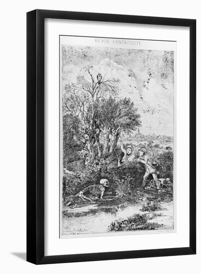 The Hunters Overtaken by Death, 1857-Rodolphe Bresdin-Framed Giclee Print