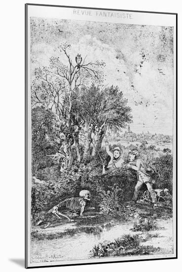 The Hunters Overtaken by Death, 1857-Rodolphe Bresdin-Mounted Giclee Print