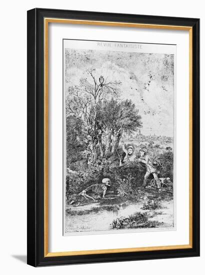 The Hunters Overtaken by Death, 1857-Rodolphe Bresdin-Framed Giclee Print