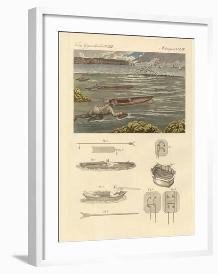 The Hunting of Waterbirds on the Coasts of England-null-Framed Giclee Print