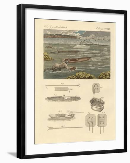 The Hunting of Waterbirds on the Coasts of England-null-Framed Giclee Print