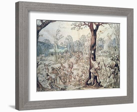 The Hunting Party, 16th Century-Bernaert Van Orley-Framed Premium Giclee Print