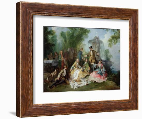 The Hunting Party Meal, circa 1737-Nicolas Lancret-Framed Giclee Print