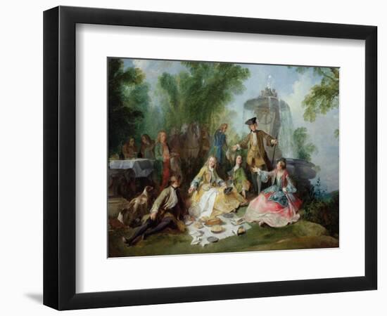 The Hunting Party Meal, circa 1737-Nicolas Lancret-Framed Giclee Print