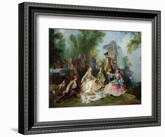 The Hunting Party Meal, circa 1737-Nicolas Lancret-Framed Giclee Print