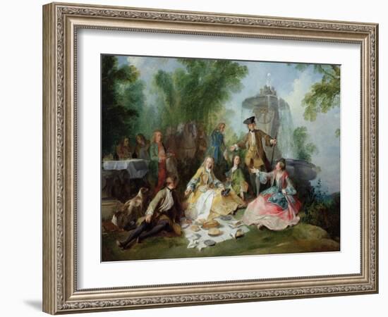 The Hunting Party Meal, circa 1737-Nicolas Lancret-Framed Giclee Print