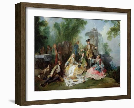 The Hunting Party Meal, circa 1737-Nicolas Lancret-Framed Giclee Print