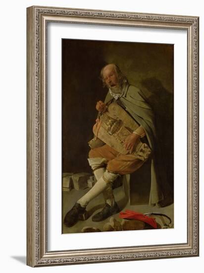 The Hurdy Gurdy Player, 1620s-Georges de La Tour-Framed Giclee Print