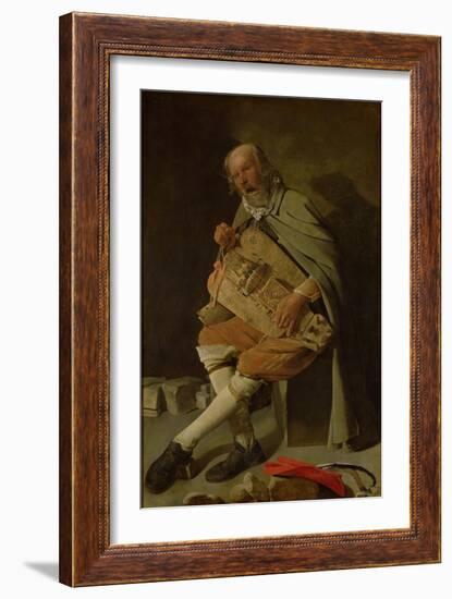 The Hurdy Gurdy Player, 1620s-Georges de La Tour-Framed Giclee Print