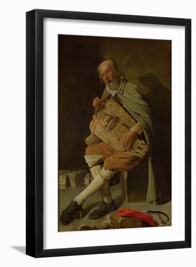 The Hurdy Gurdy Player, 1620s-Georges de La Tour-Framed Giclee Print